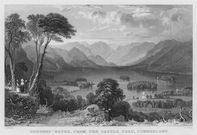 Derwent Water, vom Castle Head, Cumberland (Stich) von Thomas (after) Allom