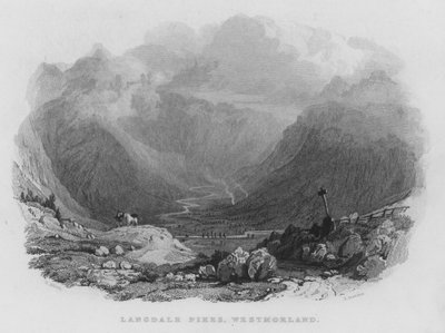 Langdale Pikes, Westmorland von Thomas (after) Allom