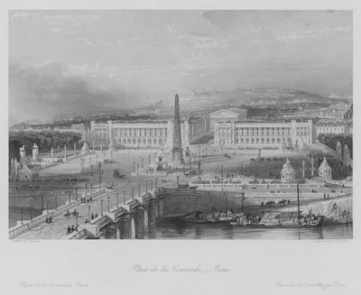 Place de la Concorde, Paris (Stich) von Thomas (after) Allom