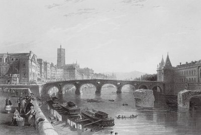 Die Brücke von Toulouse (Gravur) von Thomas (after) Allom