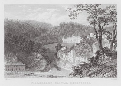 Willersley Castle, Derbyshire (Stich) von Thomas (after) Allom
