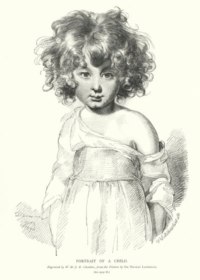 Porträt eines Kindes von Thomas (after) Lawrence