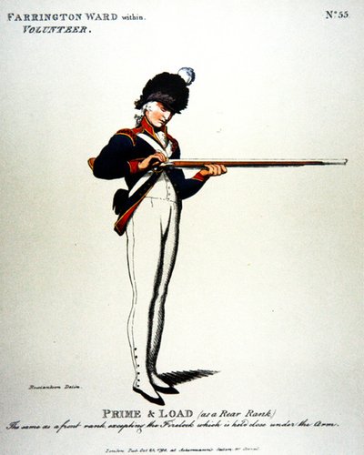 Farrington Ward, innen, Freiwilliger von Thomas (after) Rowlandson