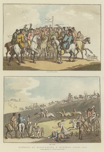 Humor des Pferderennens vor hundert Jahren von Thomas (after) Rowlandson