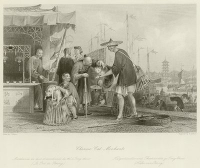 Chinesische Katzenhändler von Thomas Allom