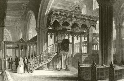 Sefton Kirche, Lancashire von Thomas Allom