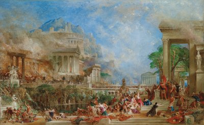 Die Plünderung von Korinth, 1870 von Thomas Allom