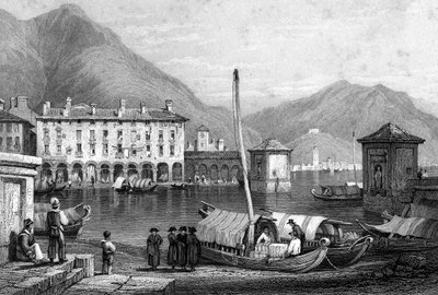 Como und Comer See, Lombardei, Italien, 19. Jahrhundert von Thomas Barber