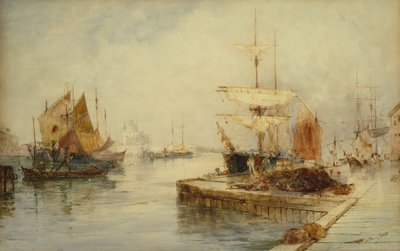 Eingang zur Giudecca Venedig, um 1870 von Thomas Bush Hardy