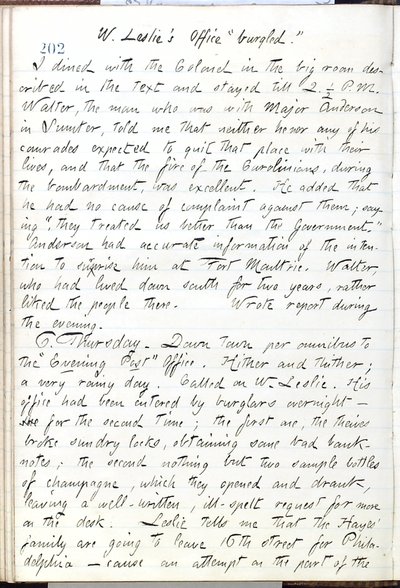 Thomas Butler Gunn Tagebücher - Band 16, Seite 224, 5. Juni 1861 von Thomas Butler Gunn