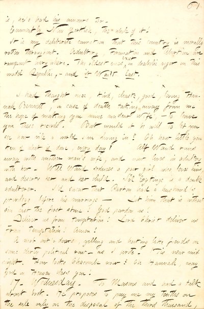 Thomas Butler Gunn Tagebücher - Band 8, Seite 68, 16.-17. September 1856 von Thomas Butler Gunn