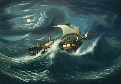 Sturmgepeitschte Fregatte von Thomas Chambers