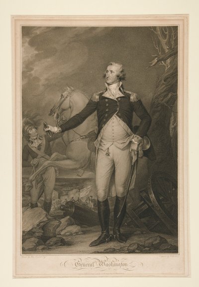 George Washington in der Schlacht von Trenton (1792) von Thomas Cheesman