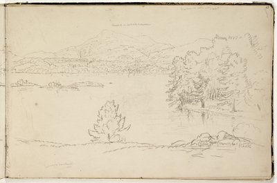 Hoosick oder Saddle Mountain und See bei Pittsfield, ca. 1832 von Thomas Cole
