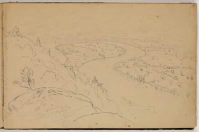 Panorama der Oxbow am Connecticut River, gesehen vom Mount Holyoke von Thomas Cole