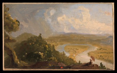 Skizze für Blick vom Mount Holyoke, Northampton, Massachusetts, nach einem Gewitter (The Oxbow) von Thomas Cole
