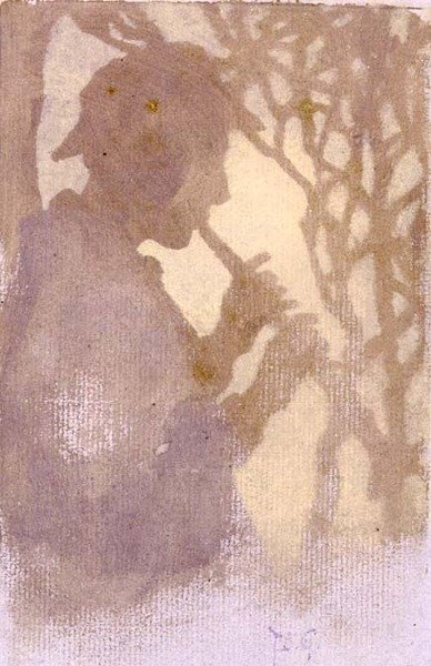 Ein Waldmensch, oder Pfeifen ins Niemandsland von Thomas Cooper Gotch