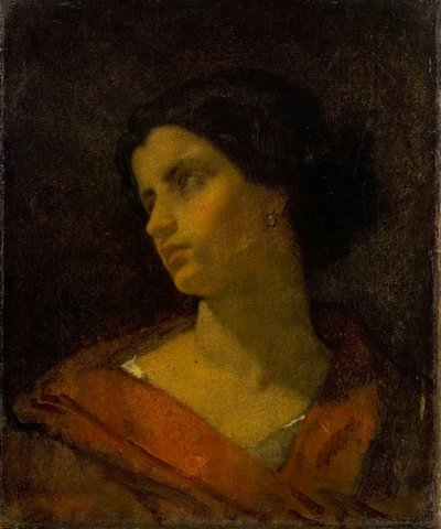 Kopf einer Frau, Studie von Thomas Couture
