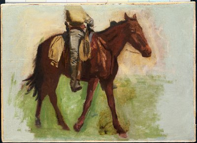 Skizze für "Cowboys in den Badlands" von Thomas Cowperthwait Eakins