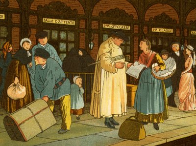 Bahnsteig am Bahnhof in Nordfrankreich von Thomas Crane