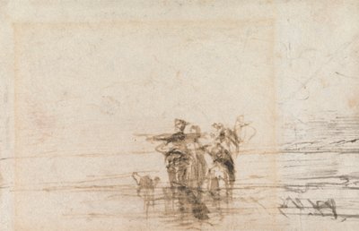 Krabbenfischer am Ufer von Thomas Creswick