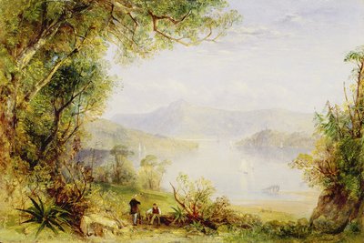 Ansicht am Hudson River, ca. 1840-45 von Thomas Creswick