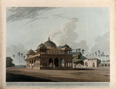 Das Mausoleum von Mucdoom Shah Dowlut in Moneah von Thomas Daniell