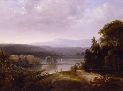 Flussansicht mit Jägern und Hunden von Thomas Doughty