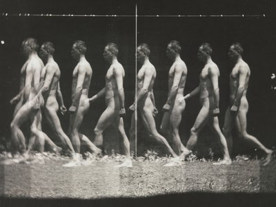 [Mann beim Gehen, stroboskopische Fotografie], 1880er, gedruckt 1930er-40er von Thomas Eakins