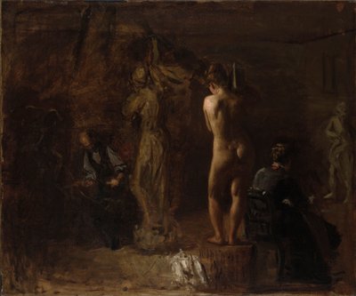 William Rush schnitzt seine allegorische Figur des Schuylkill River, Studie von Thomas Eakins