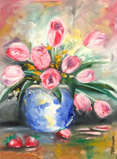 Tulpen-Sonnenaufgang, 2014 von Thomas Elias Lockhart