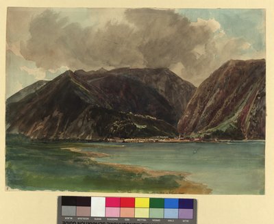 Wolfgangsee mit Blick auf St. Wolfgang und Schafberg von Thomas Ender