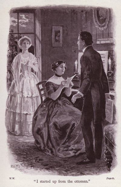 Illustration für Die Frau in Weiß von Wilkie Collins von Thomas Eyre Macklin