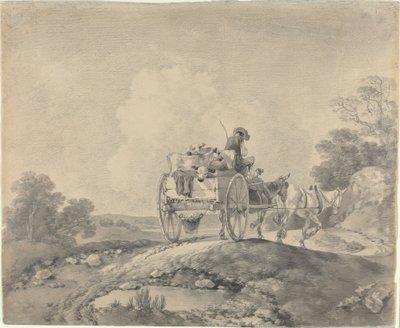 Treiber mit Kälbern in einem Landkarren von Thomas Gainsborough