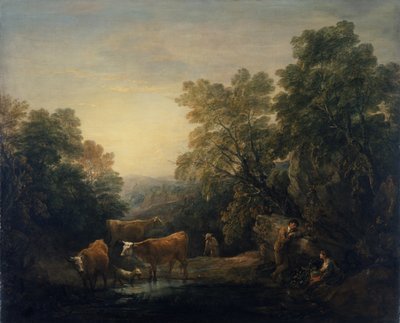 Felsige Landschaft mit Hagar und Ismael von Thomas Gainsborough