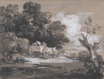 Waldlandschaft mit Landkarren und Figuren von Thomas Gainsborough
