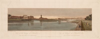 Auswahl von zwanzig der malerischsten Ansichten in Paris: Blick auf das Dorf Chaillot, &c vom Pont de la Concorde von Thomas Girtin