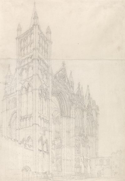 Kathedrale von Peterborough, Huntingdonshire, ca. 1794 von Thomas Girtin
