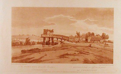 Die Wassermühle über der Brücke bei Charenton von Thomas Girtin