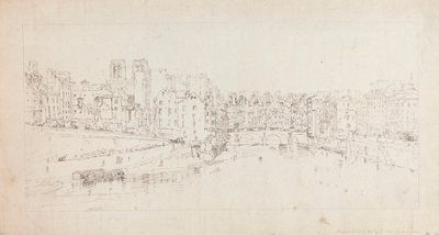 Ansicht von Pont St. Michel von Pont Neuf von Thomas Girtin