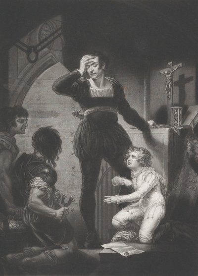 Prinz Arthur und Hubert, Shakespeare, König Johann, Akt 4, Szene 1 von Thomas Goff Lupton
