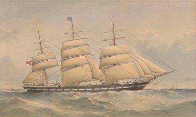 Klipperschiff Aurora auf See, ca. 1868-74 von Thomas Goldsworth Dutton