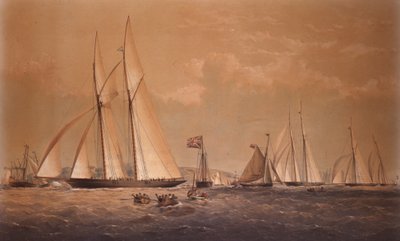 Die Cambria gewinnt das Anglo-Amerikanische Yacht-Rennen, 1868 von Thomas Goldsworth Dutton