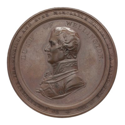 Medaille zur Erinnerung an Wellington und Blücher bei Waterloo, 1815 von Thomas Halliday