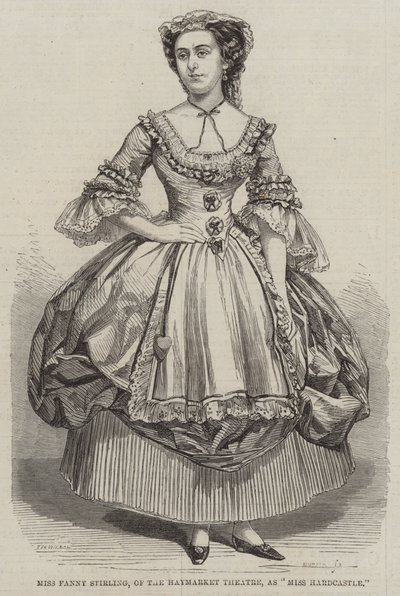 Miss Fanny Stirling vom Haymarket Theatre als Miss Hardcastle von Thomas Harrington Wilson