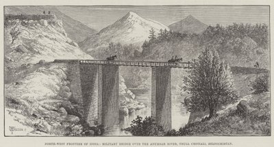 Nordwestgrenze Indiens, Militärbrücke über den Anumbar-Fluss, Thull Chotiali, Belutschistan von Thomas Harrington Wilson