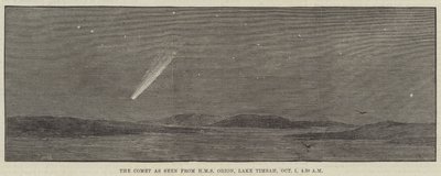 Der Komet, gesehen von der HMS Orion, Lake Timsah, 1. Oktober, 4:30 Uhr von Thomas Harrington Wilson
