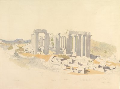 Der Tempel des Apollo in Bassae, 1843 von Thomas Hartley Cromek