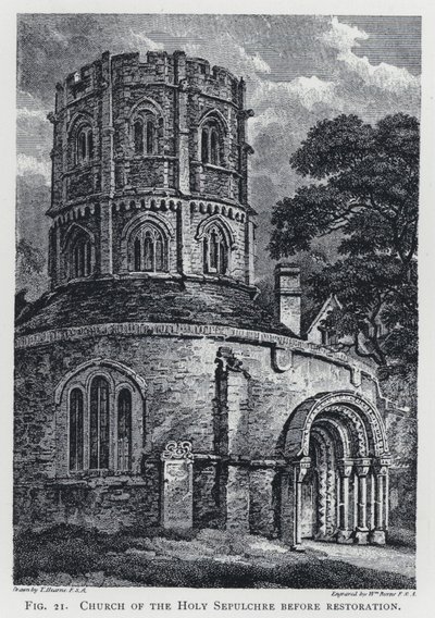 Kirche des Heiligen Grabes vor der Restaurierung (Stich) von Thomas Hearne