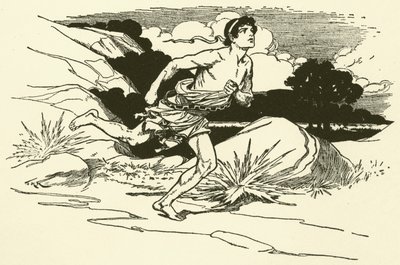 Die Nachricht von Marathon bringen (Gravur) von Thomas Heath Robinson